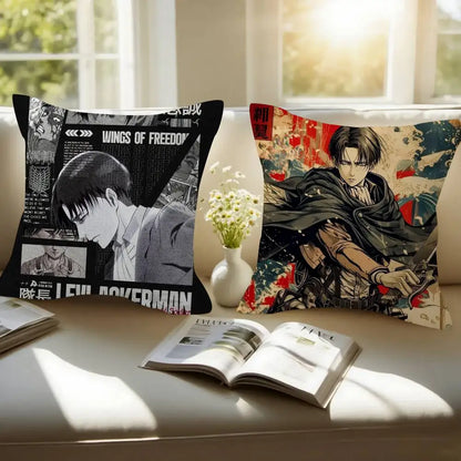 Anime Attack on Titan Levi Ackerman   Cushion Cover Car Throw Pillow Case For Sofa Car Christmas Gift