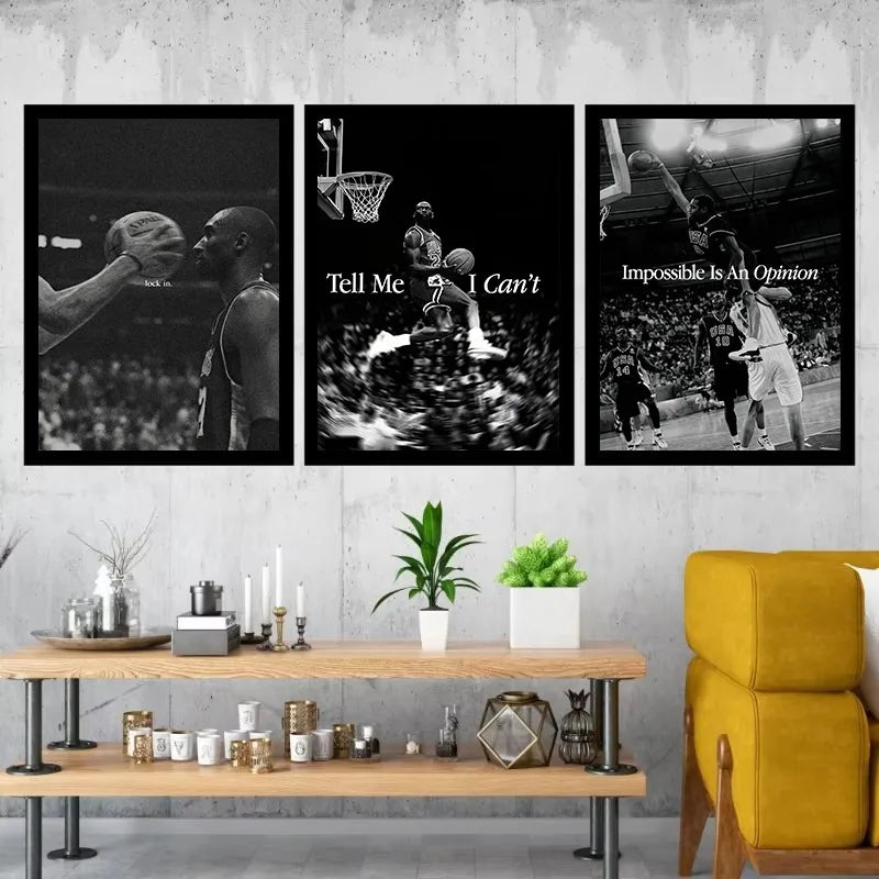 Athlete Mindset Jordan Kobe Canvas Poster