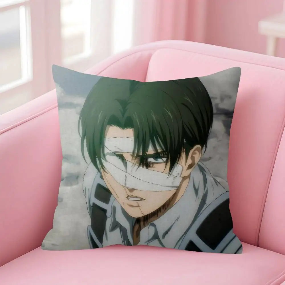Anime Attack on Titan Levi Ackerman   Cushion Cover Car Throw Pillow Case For Sofa Car Christmas Gift