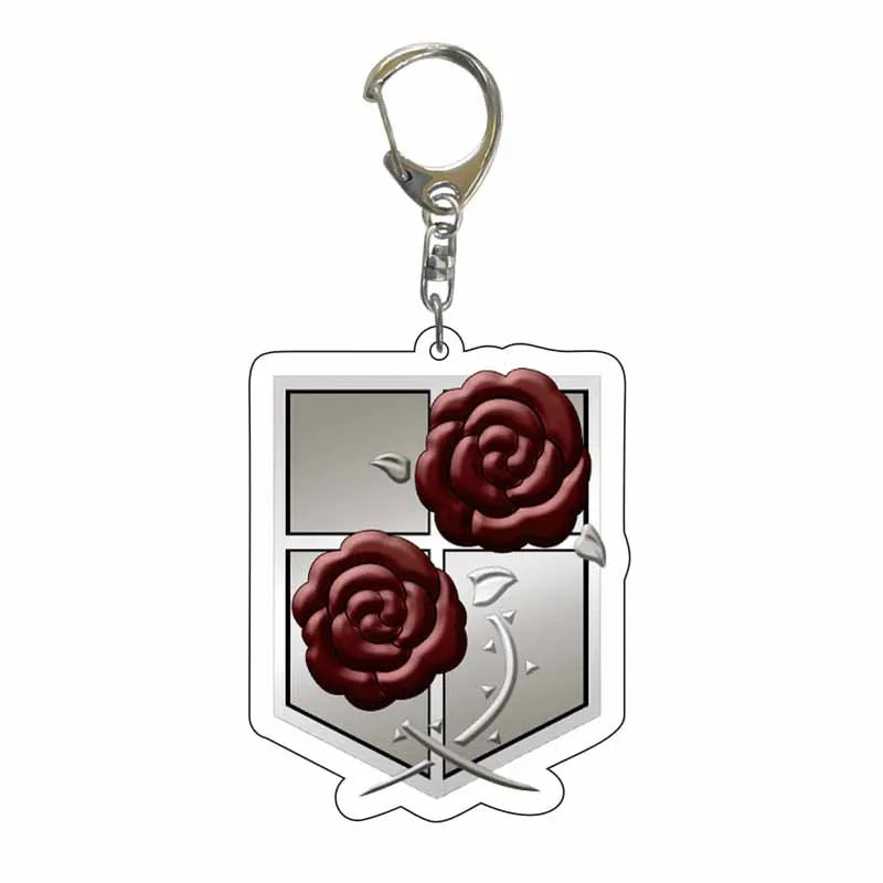 Attack On Titan Anime Peripheral Acrylic Figure Display Keychain Pendant Eren Mikasa Levi Creative Decorative Gift Accessories