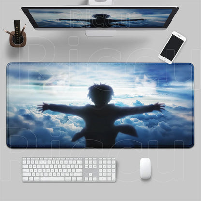 New HD Printing Attack on Titan Anime Desk Mat Large Lock Edge Mouse Pad Computer Mousepad Gaming Laptop Keyboard Mouse Mats Rug