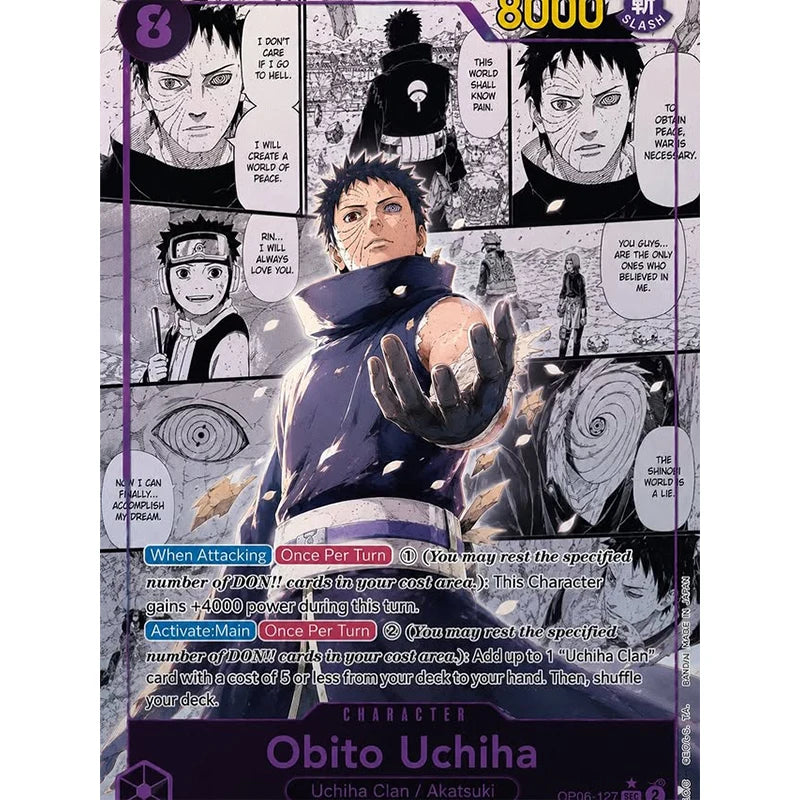 Naruto Card TCG Manga Rare Card Obito/Madara/Itachi/Rock Lee DIY Custom Hobby Collection Card with Foil Textures Holographic