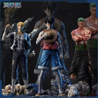 28cm One Piece Anime Action Figure Roronoa Zoro Vinsmoke Sanji Stand Posture Pvc Statue Figurine Model Collection Boy Toy Gifts