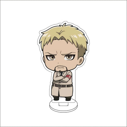 10CM Anime ‌Attack on Titan Cos Eren Jaeger Mikasa Ackerman Levi Ackerman Hanji Zoe Figure Acrylic Stand Cute Ornaments Gifts