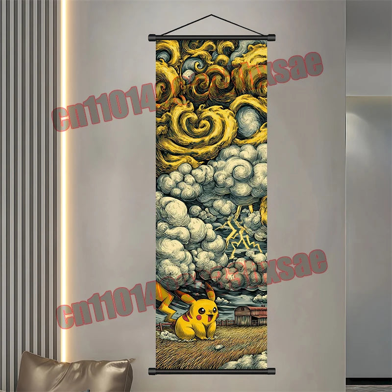 Pokemon Gengar Scroll Painting