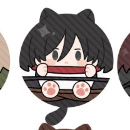 Attack On Titan Cat Ear Plush Pendant Eren Mikasa Armin Levi Anime Keychain Bag Charm Collectible Decor Surprise Gift