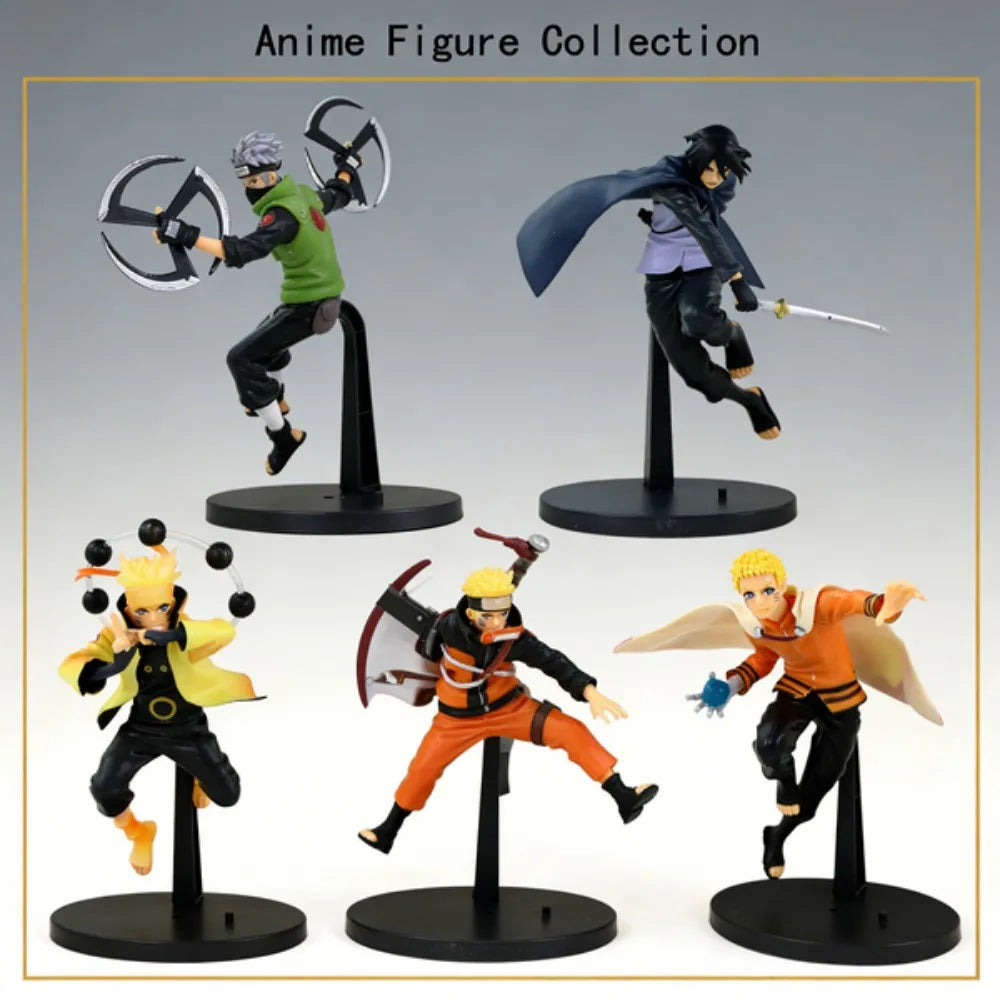 Bandai Naruto Shippuden anime Figures Uchiha Sasuke Hatake Kakashi Combat Form Collectible figure decorative Model Anime Toys