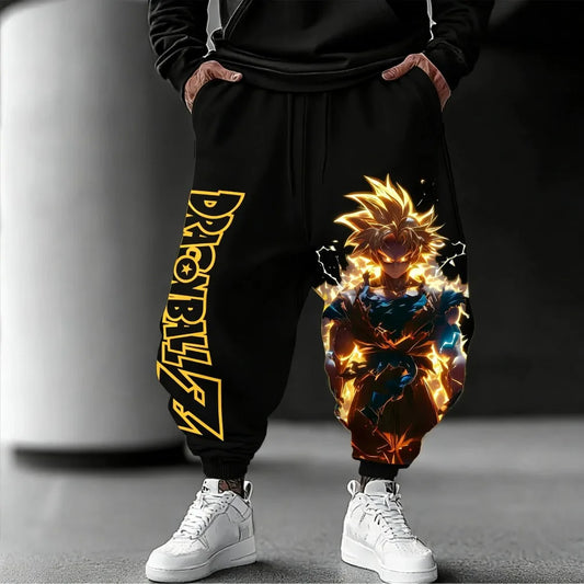 Unisex Pure Cotton Pants Dragon Ball Son Goku 2026 Summer New Product Harajuku Anime Print American Hip-hop Loose Casual Pants