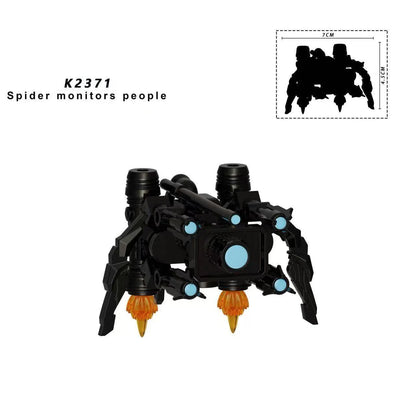 New KDL DJ Upgrade War-Damaged Skibidi Toilet Man Figures Anime Block Toys TvMan Titan Bricks Model Toy For Kid Birthday Gift