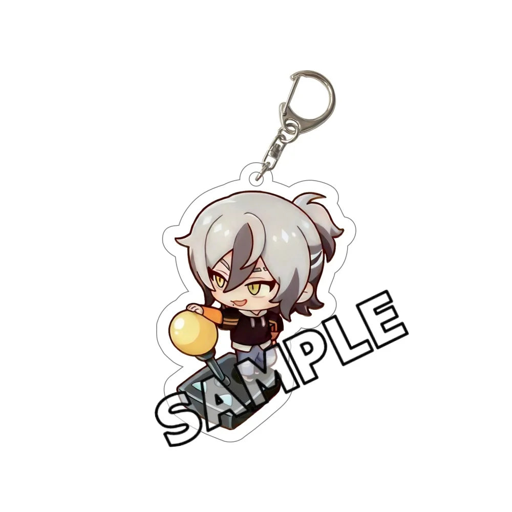 6CM Anime Game Nu: Carnival Keychain Stand Olivine Quincy Blade Cosplay Acrylic Model Standing Sign Cake Topper Holder Desk Deco