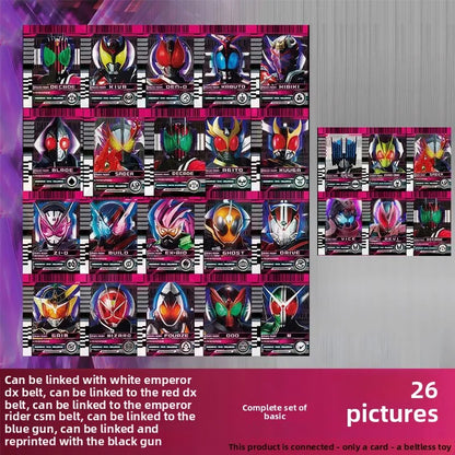 Hot Kamen Rider Card Set for Belt Sync White Emperor Magenta Decade Custom Cards Kaito Diend DIY Kit with CSM Grade Anime Gift