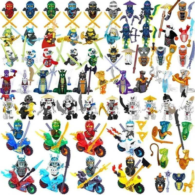 Hot Toys Anime Characters 24 Pieces Ninja Mini Figure Building Block Toys Mini Doll Doll Figure Blocks Kids Toys Birthday Gifts