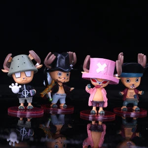 4Pcs Anime One Piece Tony Tony Chopper Cos MARINE Sengoku Sakazuki Model Toy Gift Car Ornament PVC Action Figure Boxed