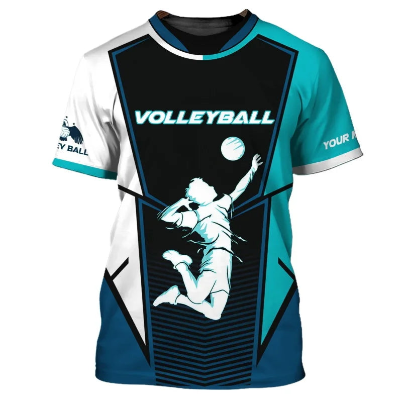 Volleyball Custom Name Oversized T-Shirt