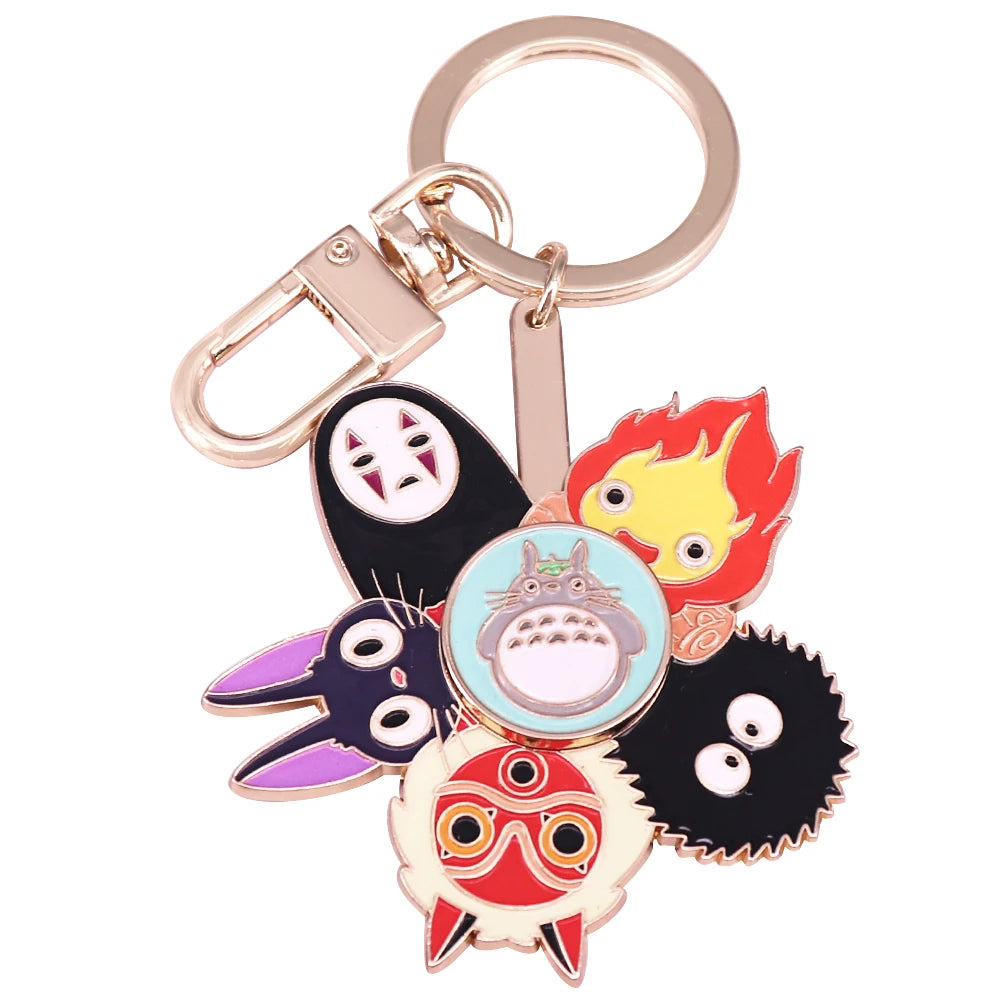 Mash-up Revolving Enamel Keychain
