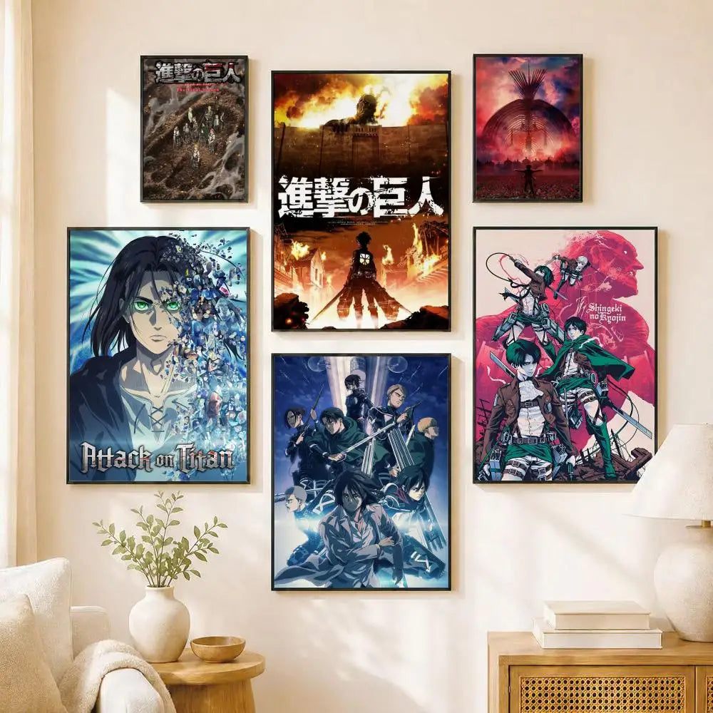 Levi Ackerman Attack On Titan Poster Water Proof Paper Print Room Decor Stickers Art Wall Decor Living Room