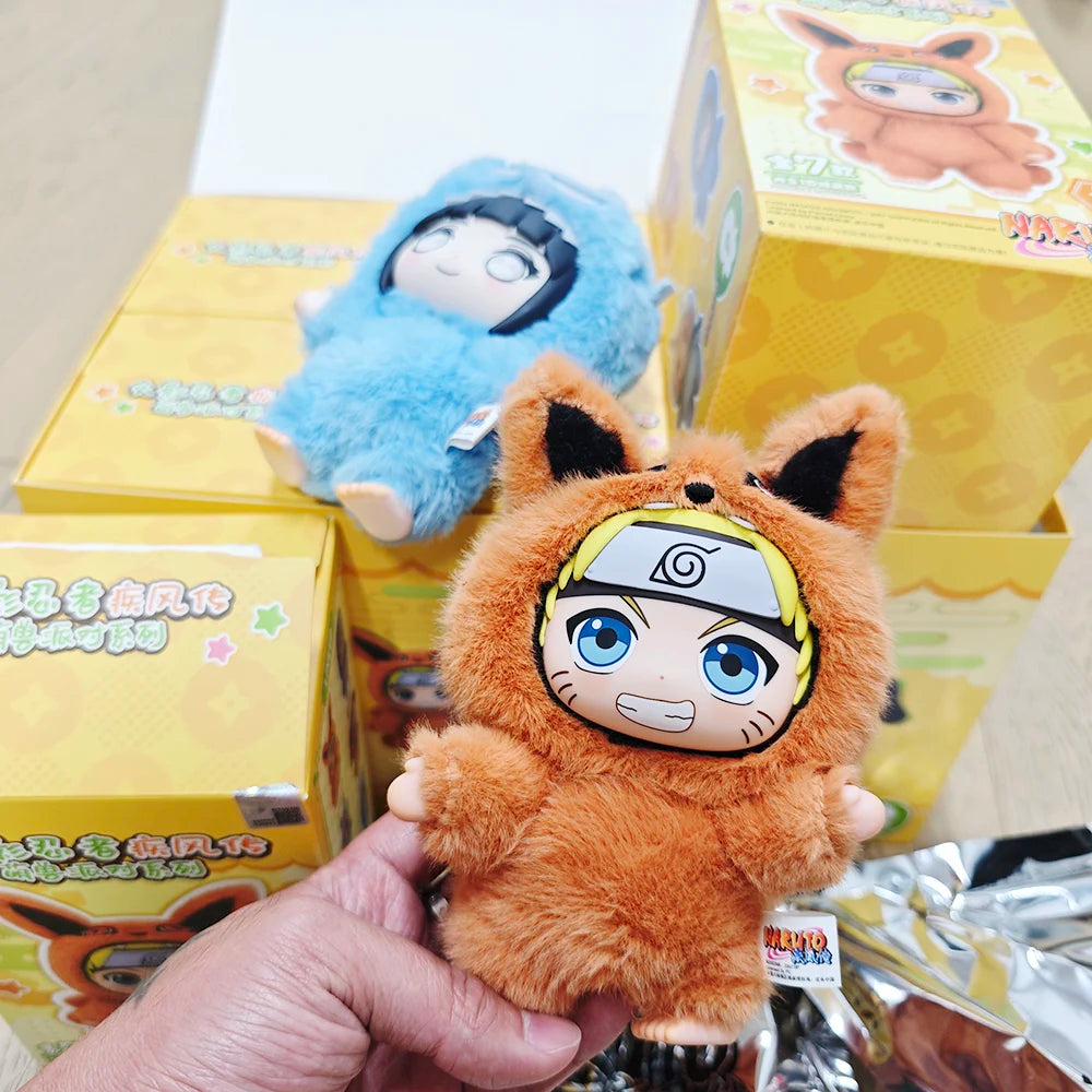 BANDAI Eaki Naruto Uzumaki Naruto Blind Box Shippuden Beast Party Series Jiraiya Plush Doll Anime Characters Are Cute Toys Gifts