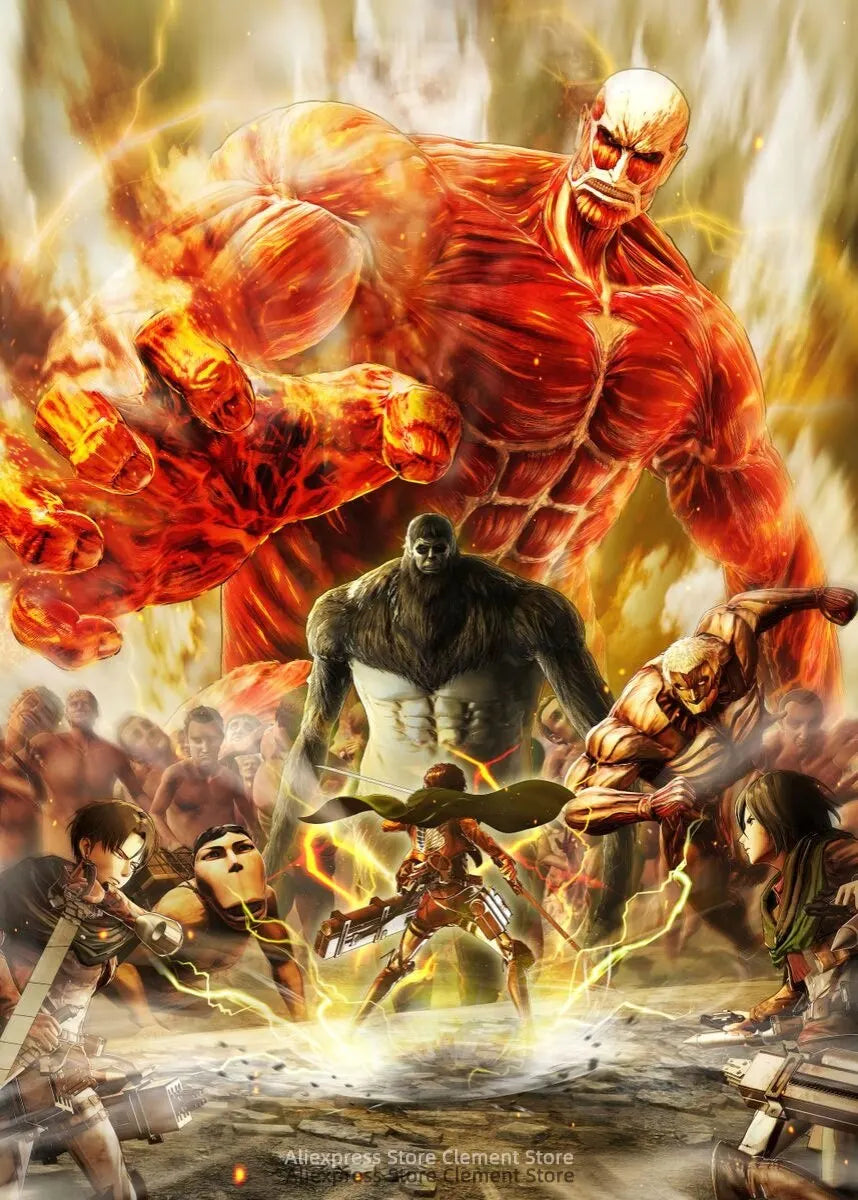 Shingeki no Kyojin Eren Yeager Attack on Titan Anime Poster  Canvas Prints  Wall Decor