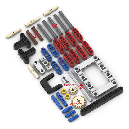 High-Tech Accessory Parts Kit MOC Building Blocks Package Compatible All Brand Bricks Educational Toy for Children Adults Gifts