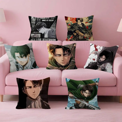 Anime Attack on Titan Levi Ackerman   Cushion Cover Car Throw Pillow Case For Sofa Car Christmas Gift