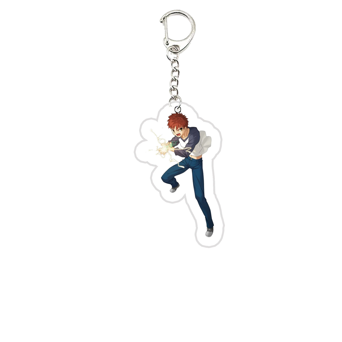 Acrylic Fate Stay Night Keyring Key Chains Cute Artoria Pendragon Saber KeyChain Pendant KeyRing for Accessories Bag Fans Gifts