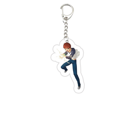 Acrylic Fate Stay Night Keyring Key Chains Cute Artoria Pendragon Saber KeyChain Pendant KeyRing for Accessories Bag Fans Gifts