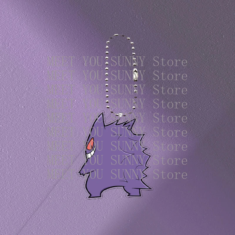 Anime Gengar Acrylic Keychain Pocket Monster Cartoon Kawaii Figure Creative Backpack Charm Pendant Toy Students Accessories Gift