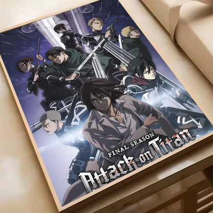 Attack On Titan Levil Ackerman Anime Poster HD Art Sticky Wall Waterproof Home Living Room Bedroom Bar Aesthetic Decoration