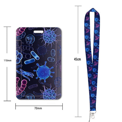 100 Styles Anatomy Credential Holder Keychains Neck Lanyard Pass Card Anime Credit Card Holder Keychain Straps Wholesale