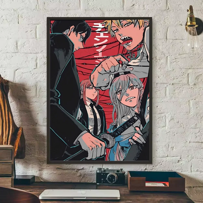 Chainsaw Man Poster Canvas Art