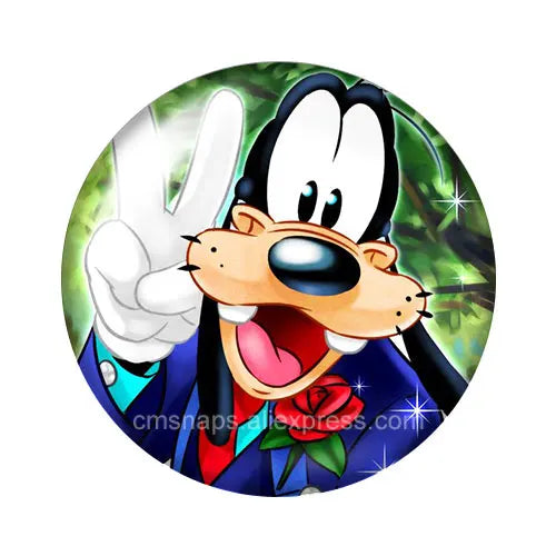 Pluto Goofy Dogs Glass Cabochon