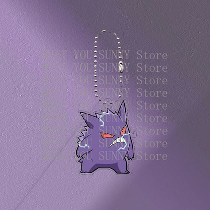 Anime Gengar Acrylic Keychain Pocket Monster Cartoon Kawaii Figure Creative Backpack Charm Pendant Toy Students Accessories Gift