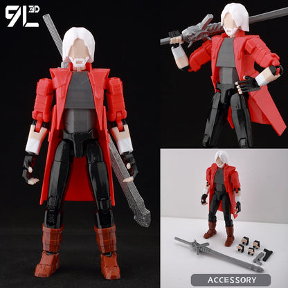 9L 3D Printed Anime Mecha Series-Sonic Shadow Shade Dummy 13 Titan 13 Articulated Mannequin Collectible Terminologia Toys