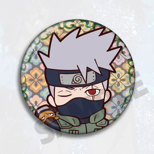 Anime Naruto Badge Pin Brooch Accessories Kakashi Sasuke Itachi Rock Lee Sakura Cosplay Merchandise Collection Gift for Fans