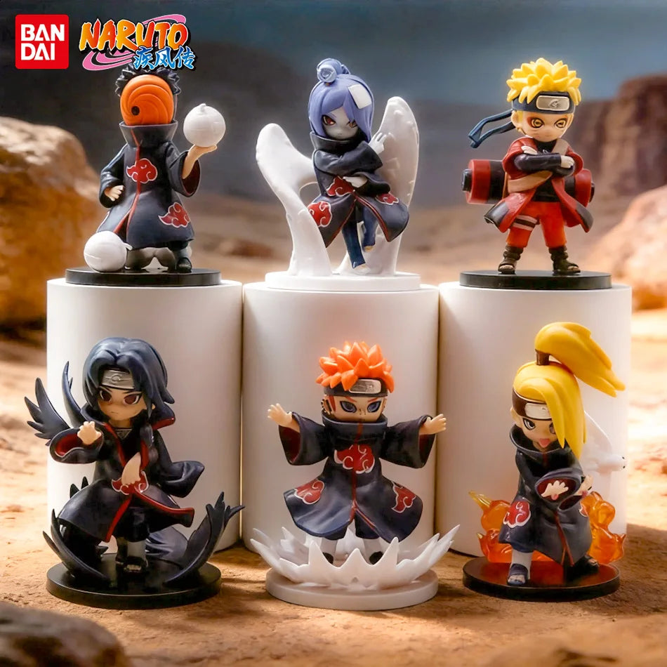 In Stock Blind Box, Bandai Naruto Shippuden Akatsuki Series Anime Figure Peripheral, Naruto Trendy Doll, Creative Desktop Orname