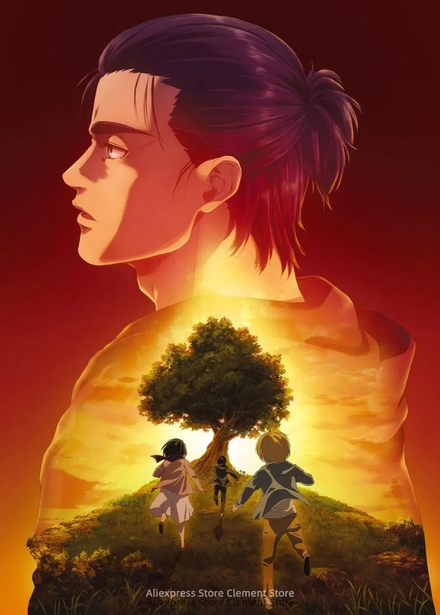 Shingeki no Kyojin Eren Yeager Attack on Titan Anime Poster  Canvas Prints  Wall Decor