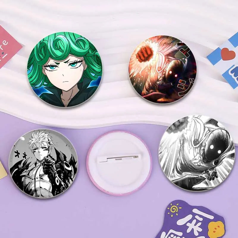 One Punch Man Saitama Button Pins