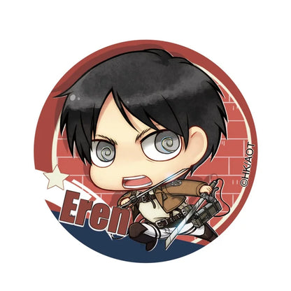 Attack on Titan Eren Jager Armin Arlert Rival Ackerman Hanji Zoe China Official Authorization Qver. Character Badge