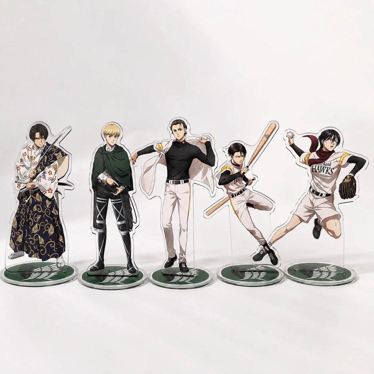 Anime Attack on Titan Great War on Titan Mica Model Eren Levi Mikasa Armin Desk Decoration High Standee Figure Desktop Display