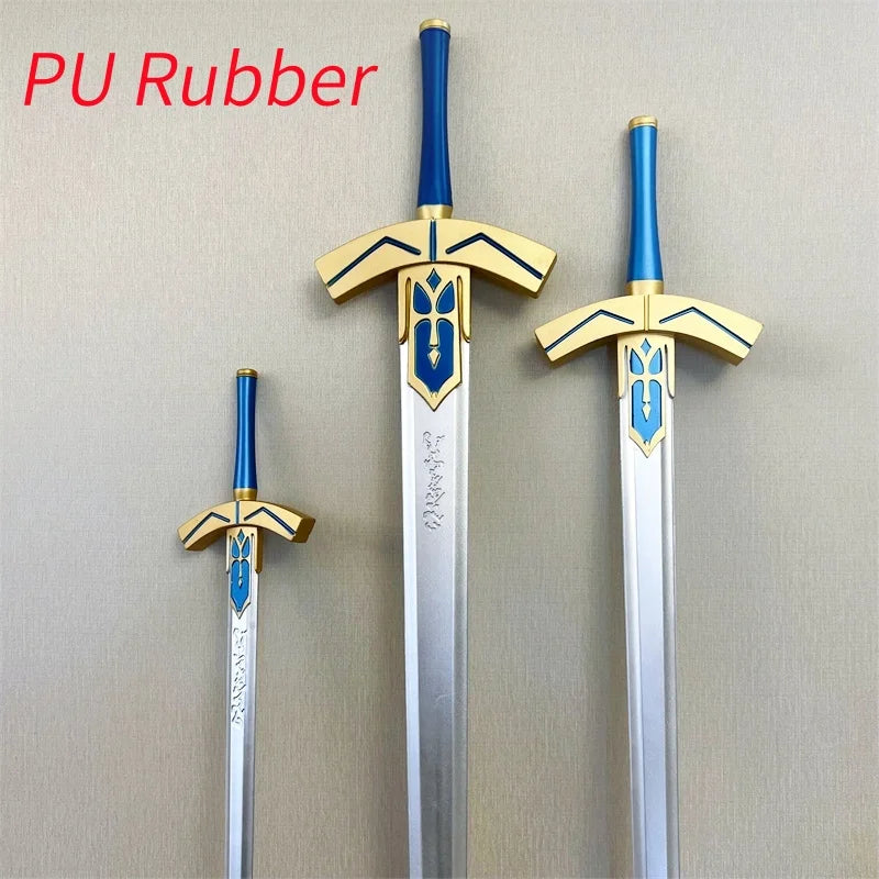 Fate Stay Night Sword Saber Holy Sword Black Sword Weapons 1:1 Cosplay Halloween Prop Model Gift Safety PU Rubber Gift Toys