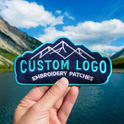 DIY Custom Embroidery Patches Iron-On PVC Badges with Hook Loop for Jeans Woven Personalized Patch
