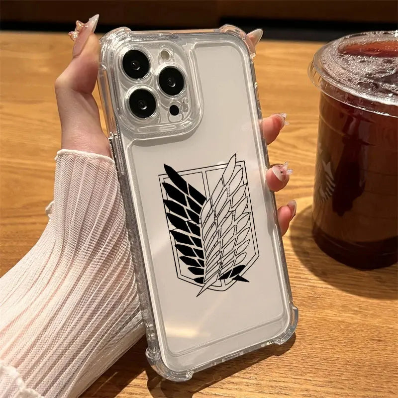 Attack On Titan Clear Phone Case
