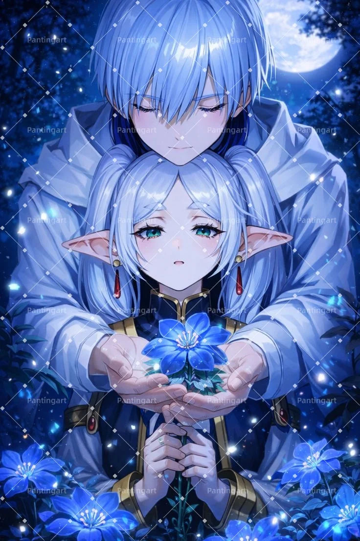Magic Fantasy F-Frieren Beyond Journeys End Anime Canvas Painting Classic Elf Magic Girl Manga Art Poster Teens' Room Home Decor