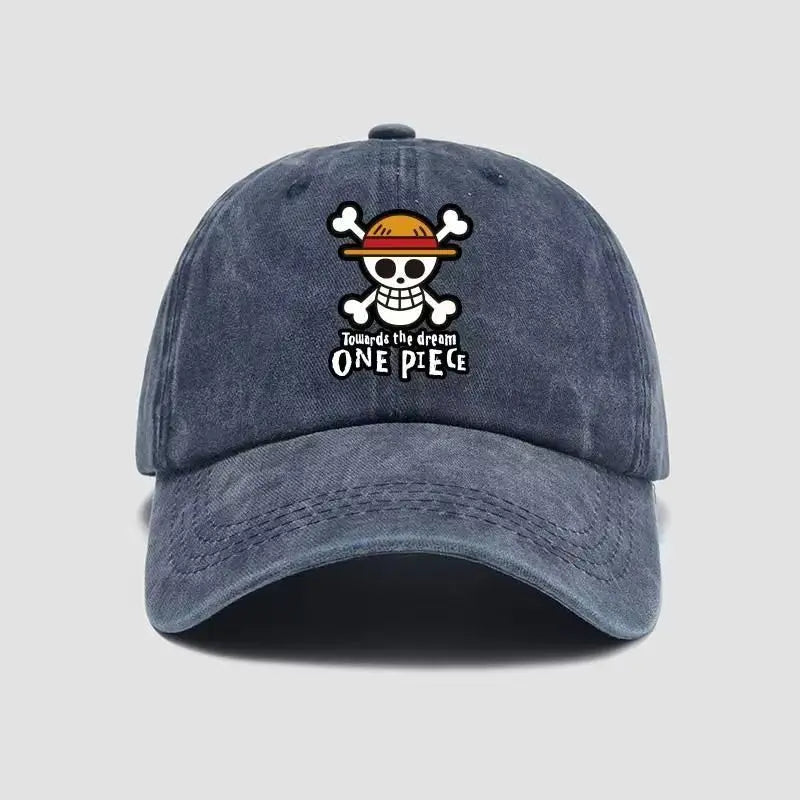 One Piece printed soft top cotton baseball cap cartoon anime unisex visor hat sunshade outdoor sun protection casual hat gift