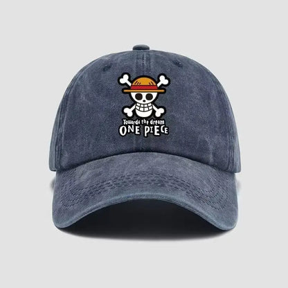 One Piece printed soft top cotton baseball cap cartoon anime unisex visor hat sunshade outdoor sun protection casual hat gift