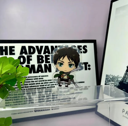 Anime Cartoons Acrylic Standee for Attack On Titan Levi Ackerman Eren Yeager  15Cm Acrylic Standee Desktop Decoration Creative
