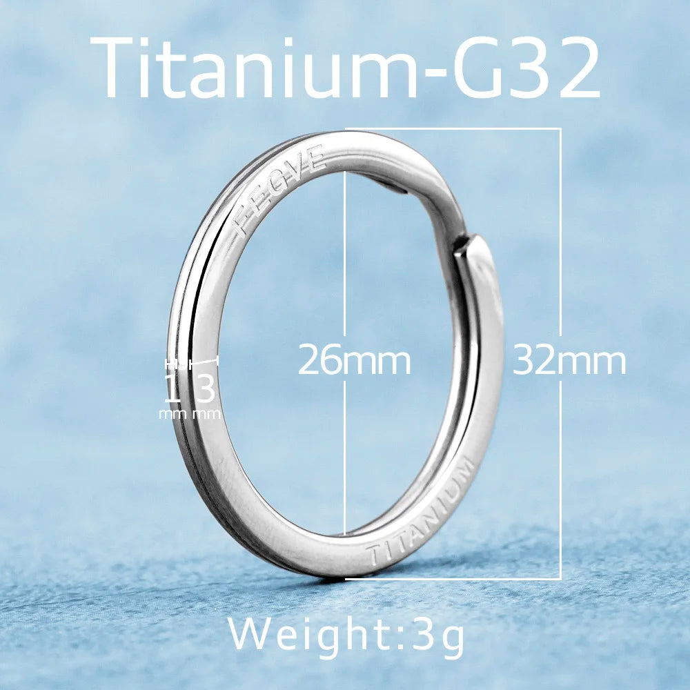 Real Titanium Alloy Key Rings Keychains Square Octagon Pendant  Buckle  Man Car Keychain for Male Creativity Gift Wholesale