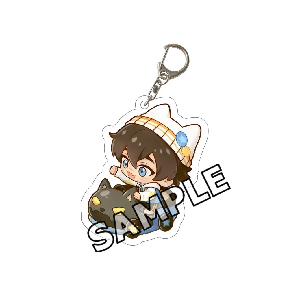 6CM Anime Game Nu: Carnival Keychain Stand Olivine Quincy Blade Cosplay Acrylic Model Standing Sign Cake Topper Holder Desk Deco
