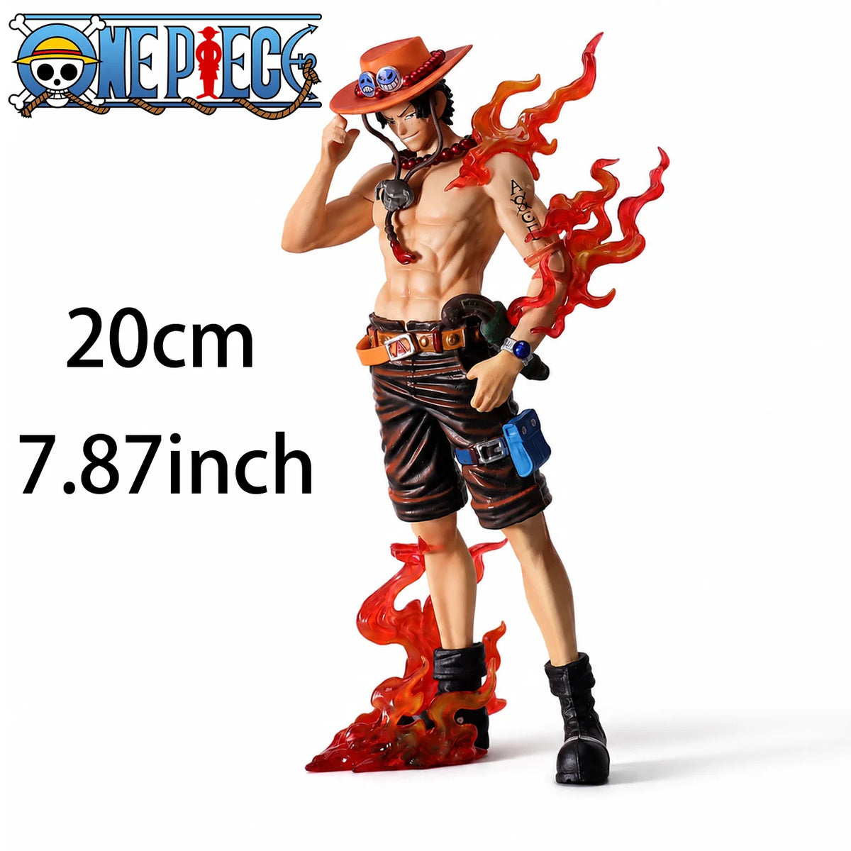 Ace Figure, One Piece, Anime Figure, Anime Merchandise, Anime Merch Gift for Friends Birthday, Anime Character Statue Ornament, Desktop Ornament, Collectible Figure, Holiday Gift, Small Gift, Collectible Item