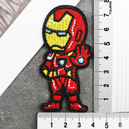 19Pcs Supes Iron On Patches Cartoon Avengers Embroidered Patch DIY Sew‑on Badge Applique For Clothing Jacket Backpack Hat Decor